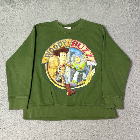Disney Other - Disney Pixar Vintage Green Toy Story Crewneck Sweater